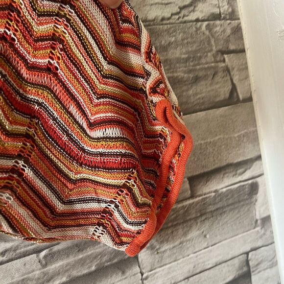 BCBGMAXAZRIA NWOT Y2K Chevron Patterned Knit Cinch Waist Festival Rave Dress XS - Picture 7 of 11